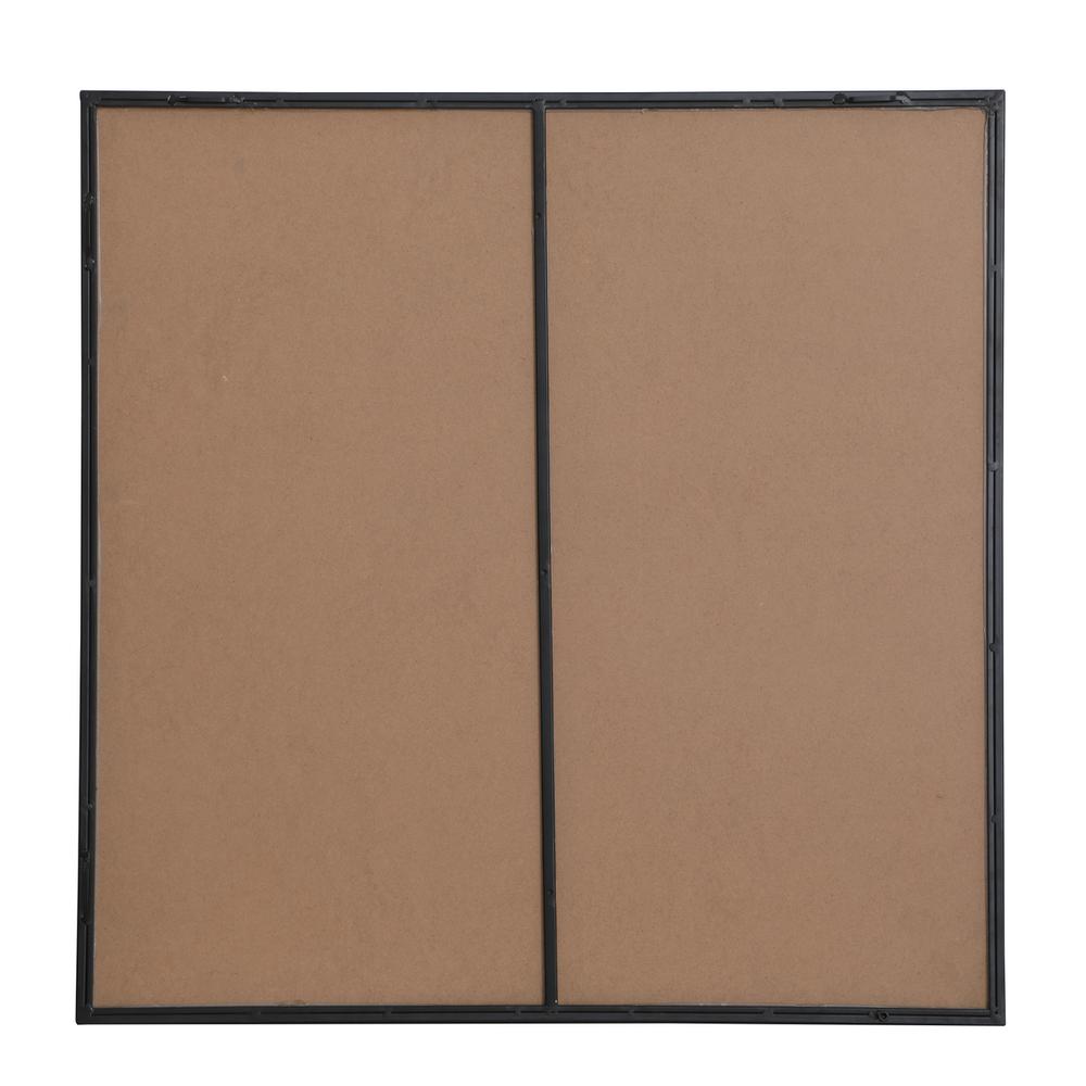Metal frame square mirror 36 inch in Black. Picture 7