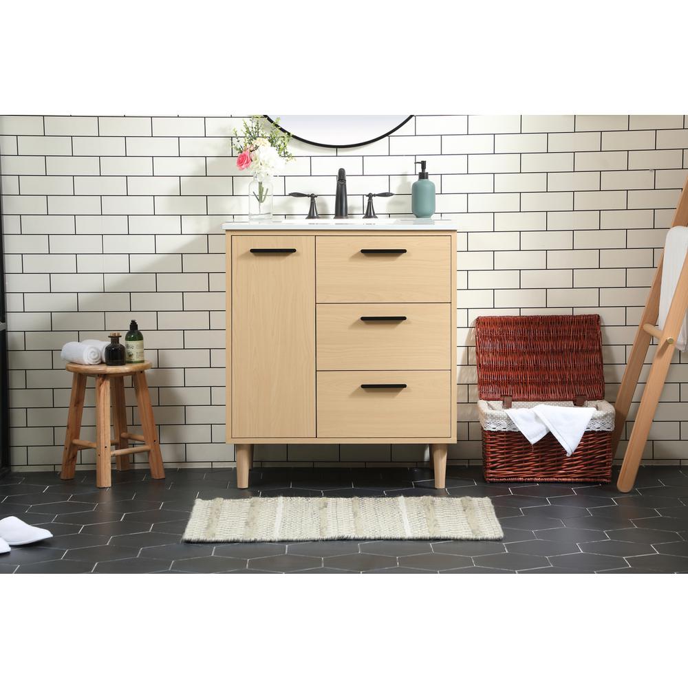 30 inch bathroom vanity in Maple. Picture 14