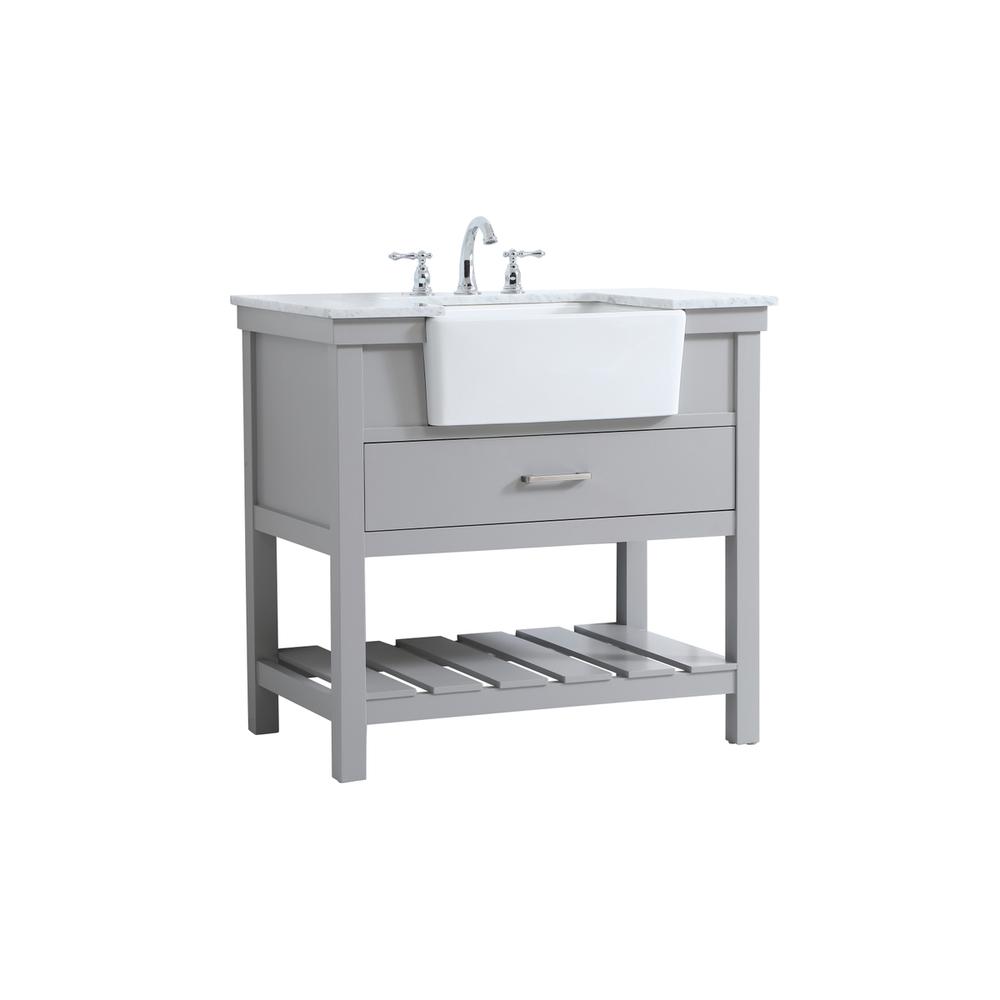 36 inch Single bathroom vanity in grey. Picture 7