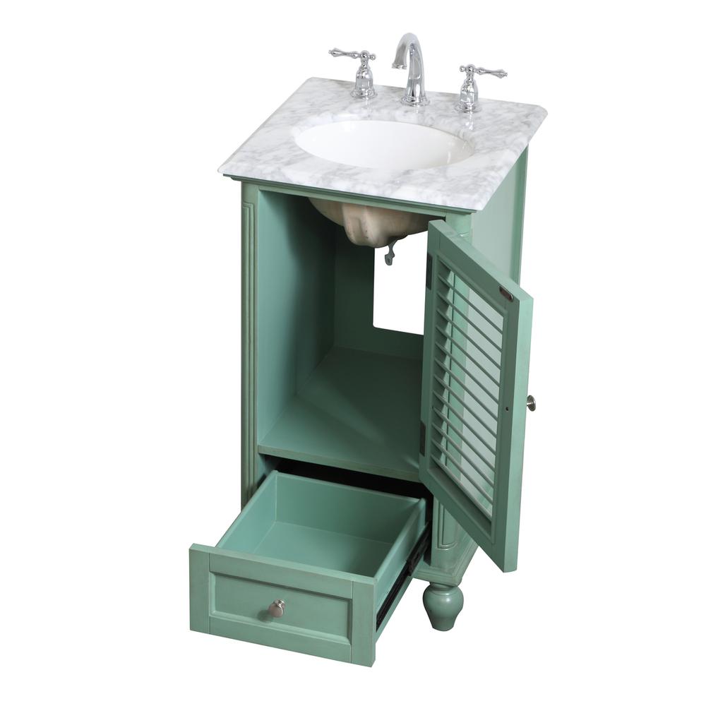 19 inch Single Bathroom Vanity in Vintage Mint. Picture 9