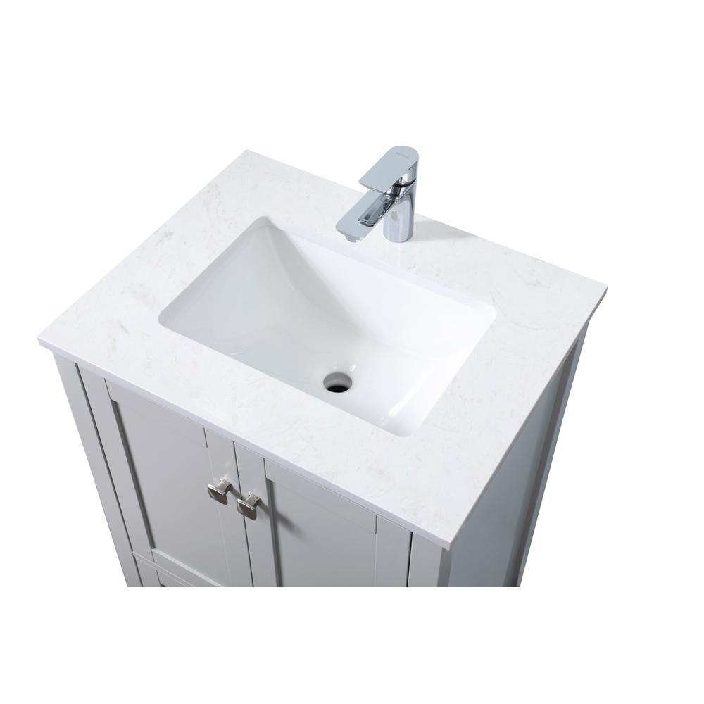 24 Inch SIngle Bathroom Vanity In Grey. Picture 11