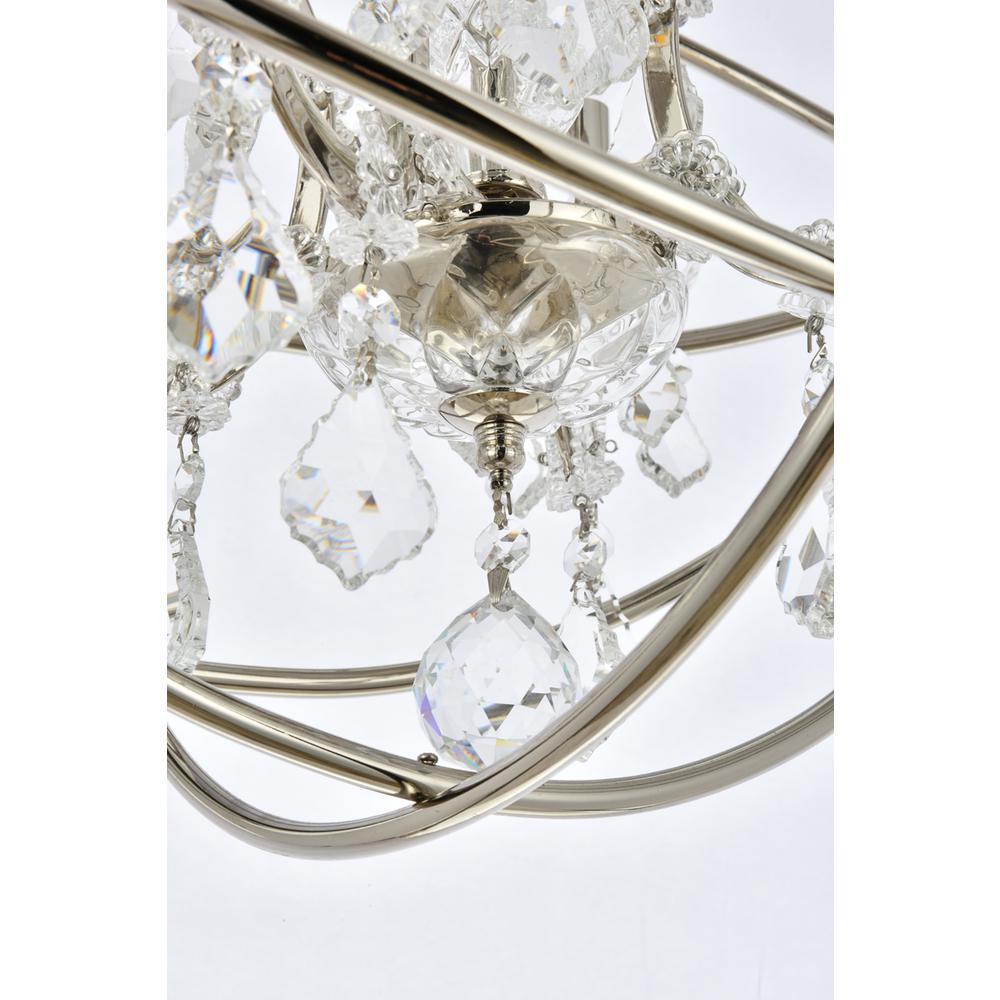 Geneva 4 light polished nickel Pendant Clear Royal Cut crystal. Picture 3