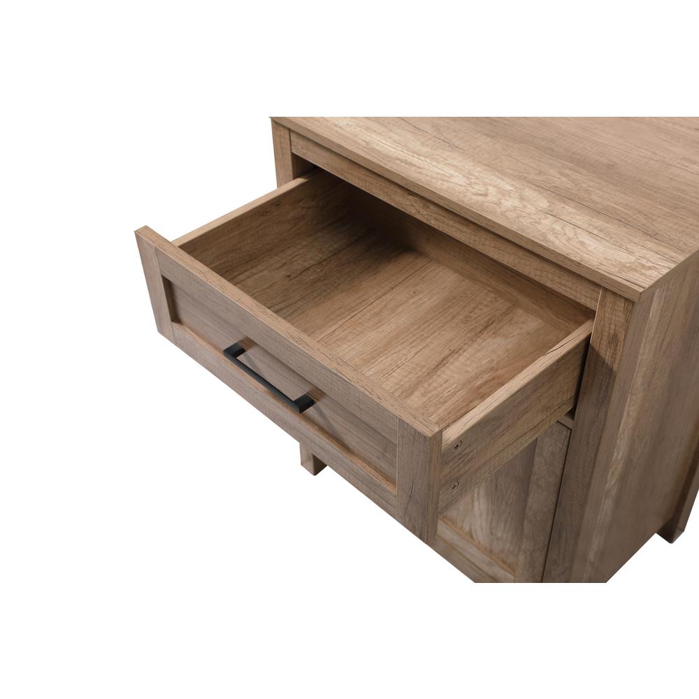 24 Inch Wide Bathroom Storage Freestanding Cabinet In Natural Oak. Picture 6