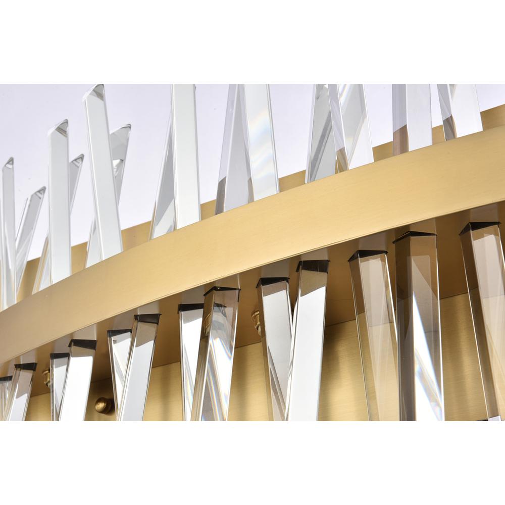 Serephina 30 inch crystal bath sconce in satin gold. Picture 5