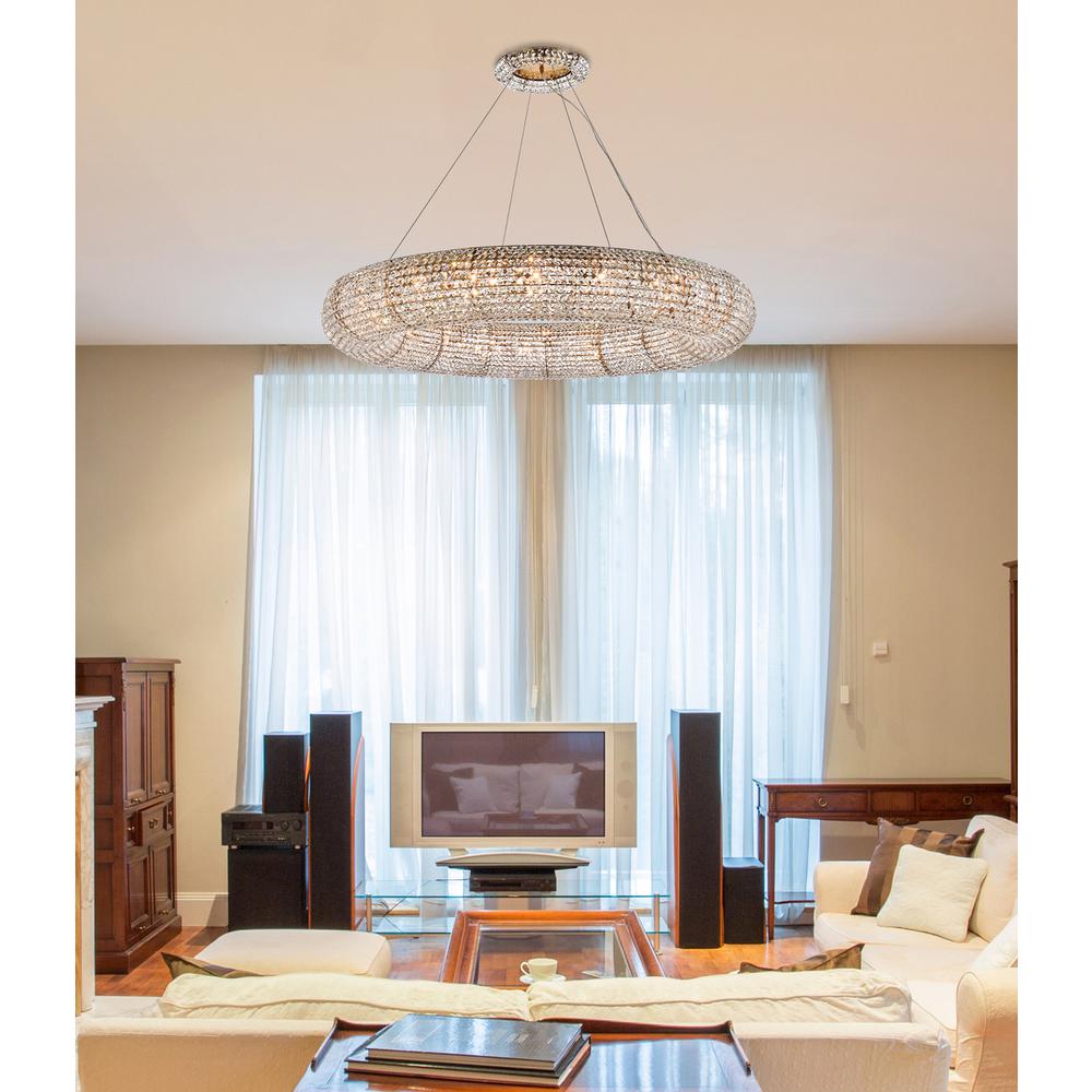 Paris 20 light Brass Chandelier Clear Royal Cut Crystal. Picture 7