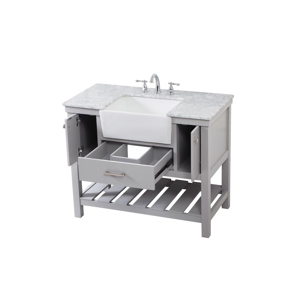 42 inch Single bathroom vanity in grey. Picture 9