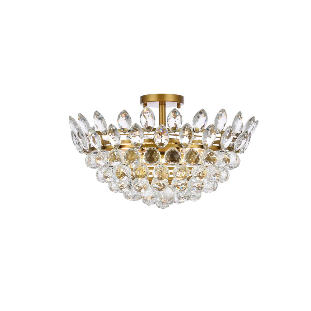 Emilia 20 inch flush mount in brass. Picture 1