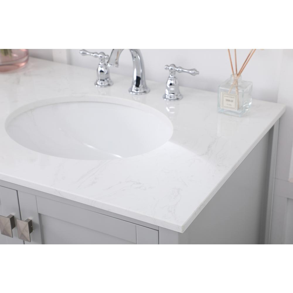 72 inch Double Bathroom Vanity in Gray. Picture 5