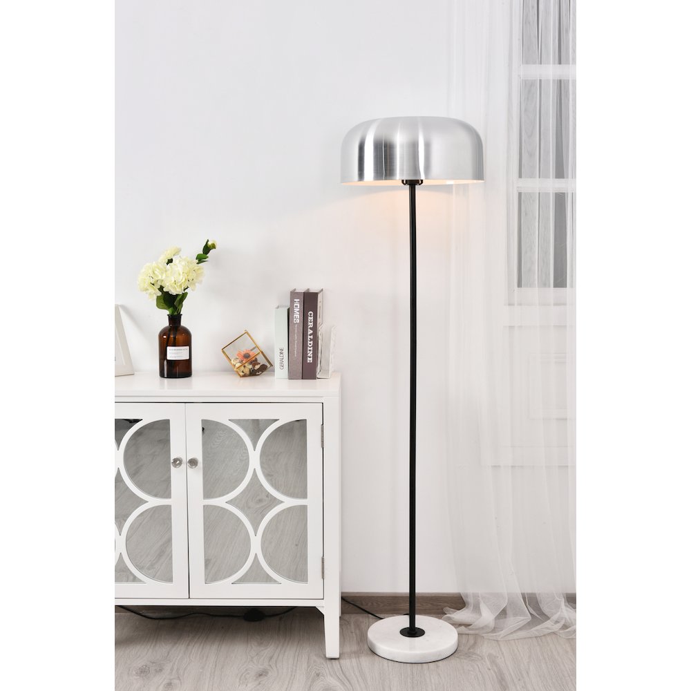 Exemplar 1 Light Brushed Nickel Floor Lamp. Picture 2