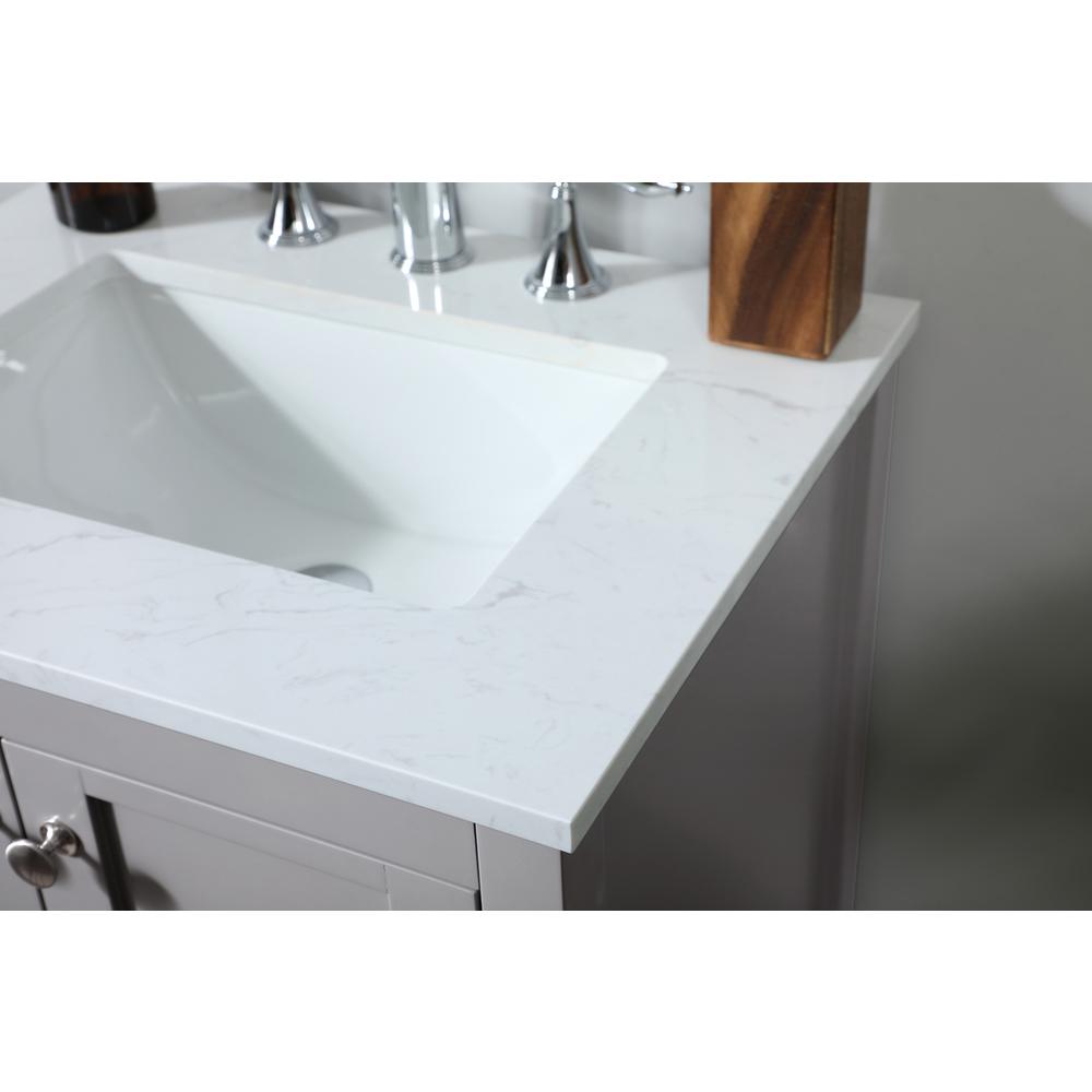 24 inch Single bathroom vanity in grey. Picture 5