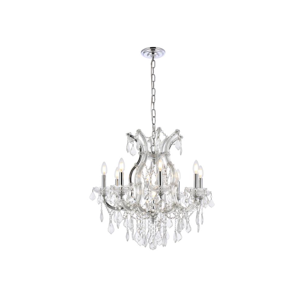Maria Theresa 9 light Chrome Chandelier Clear Royal Cut Crystal. Picture 1
