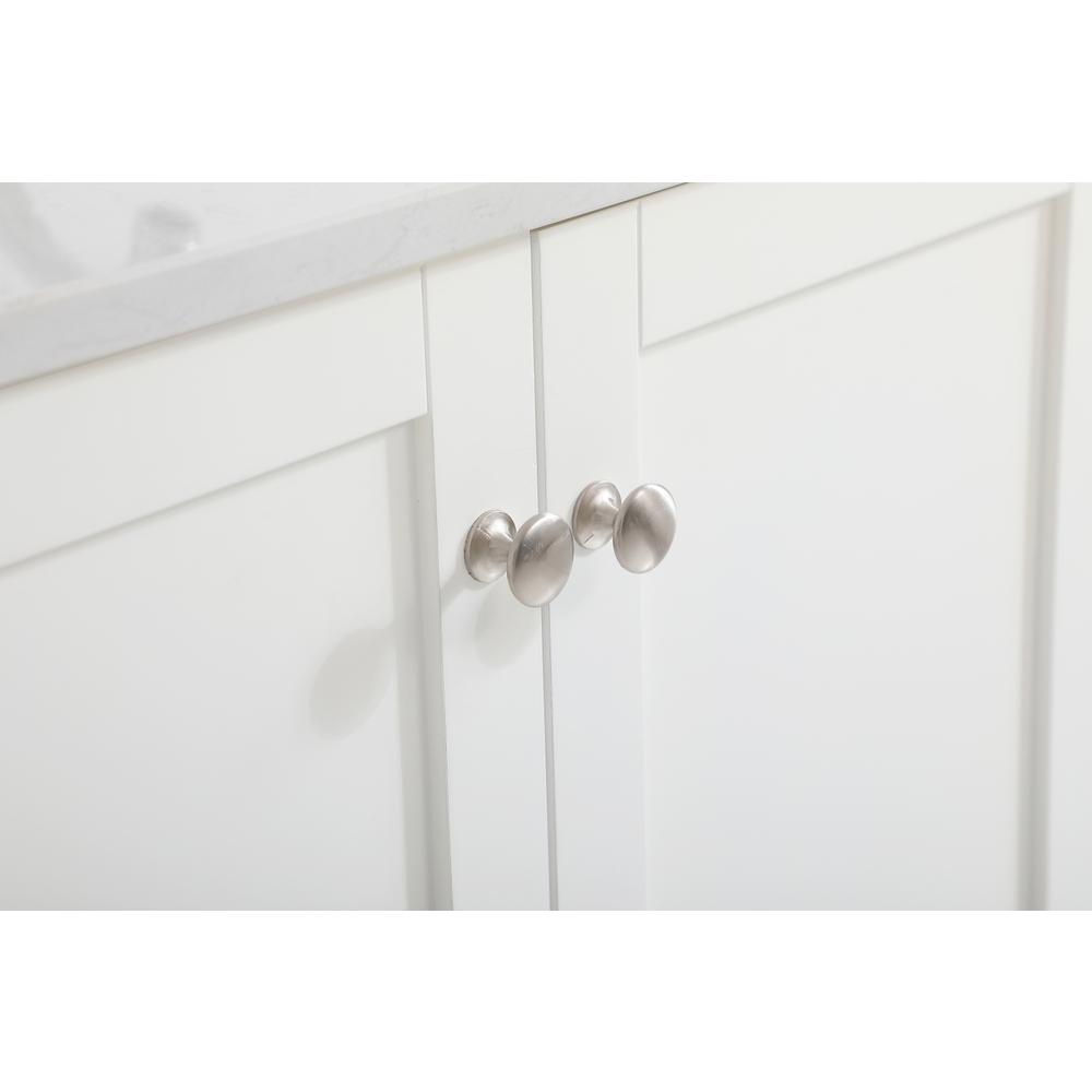 42 inch Single Bathroom Vanity in White with Backsplash. Picture 5