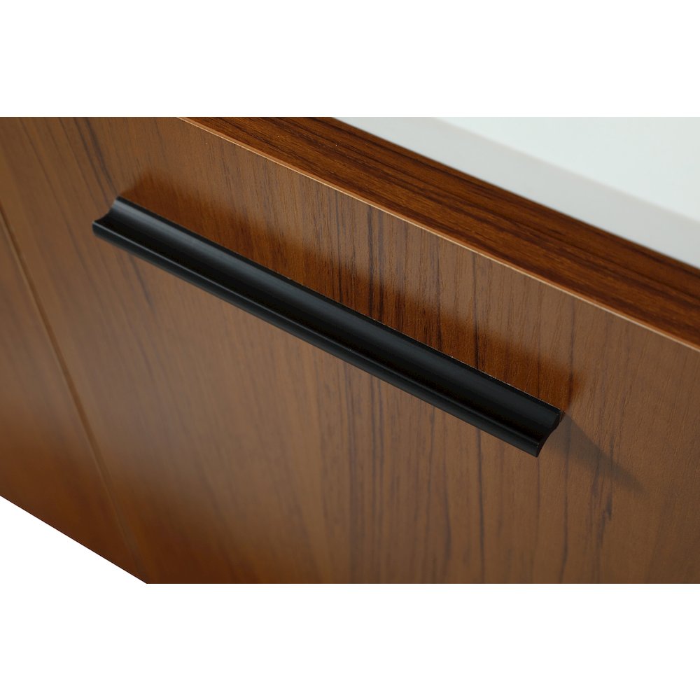 40 Inch Single Bathroom Vanity In Teak With Backsplash. Picture 13