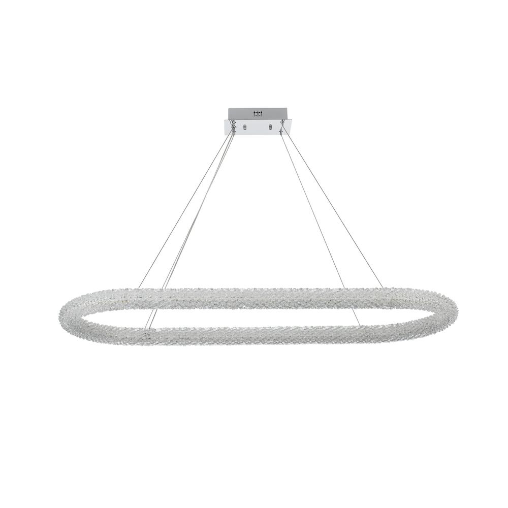 Bowen 51 inch Adjustable LED Chandelier in Chrome. Picture 8