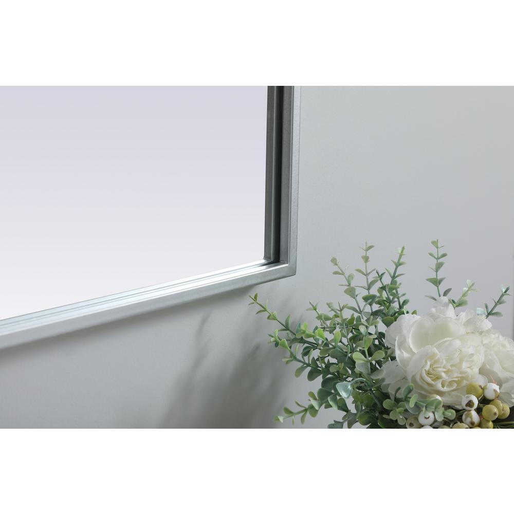 Metal Frame Arch Mirror 33x24 Inch in Silver. Picture 6