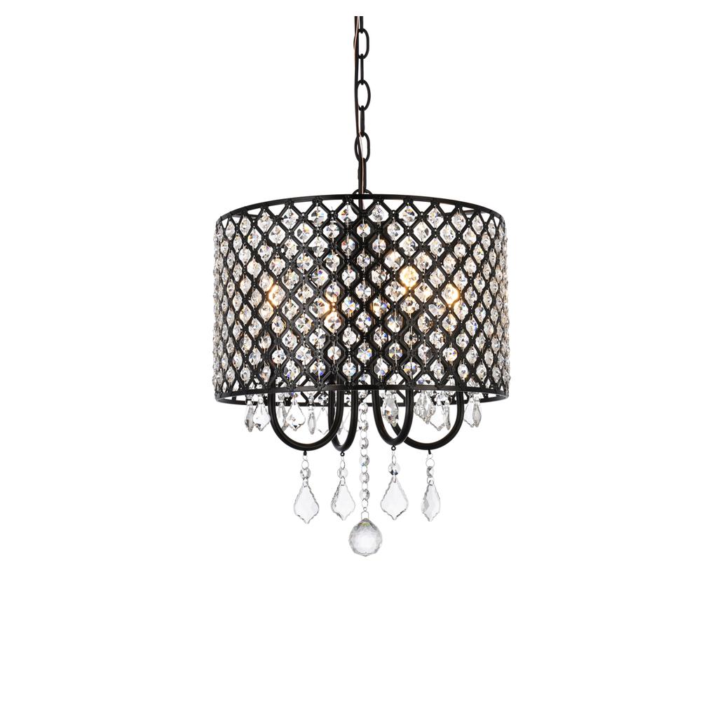 Elise 14 inch pendant in black. Picture 2