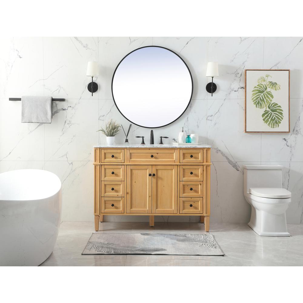 48 inch Single bathroom vanity in natural wood. Picture 4