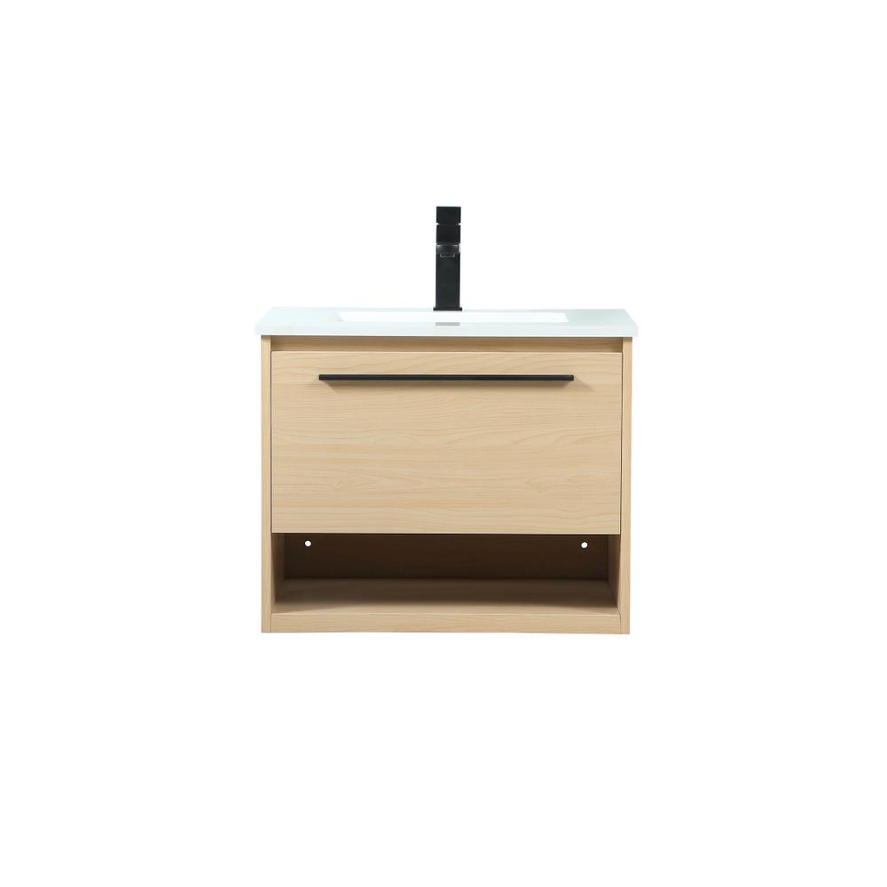 24 inch Single bathroom vanity in maple. Picture 1