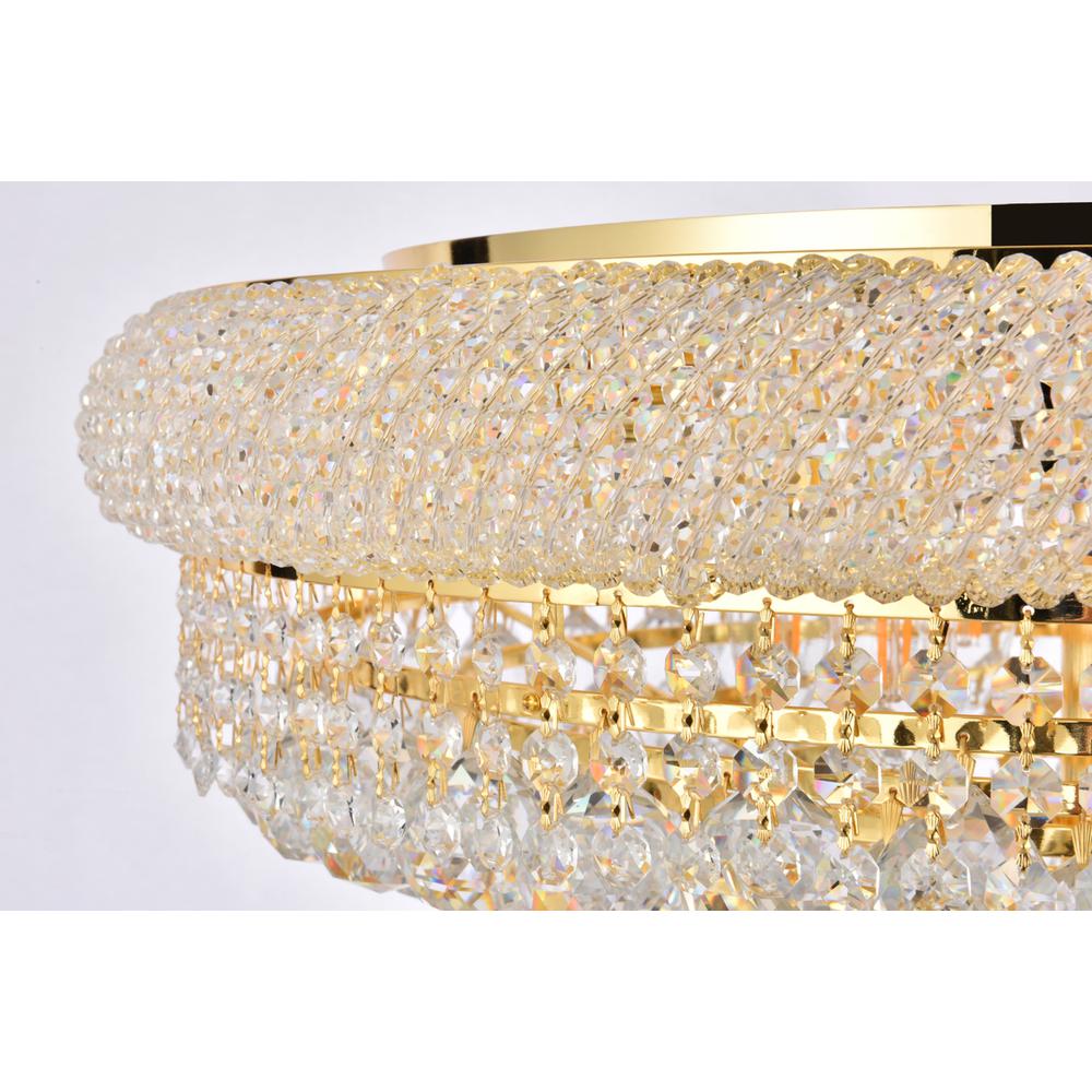 Primo 12 light Gold Flush Mount Clear Royal Cut Crystal. Picture 5