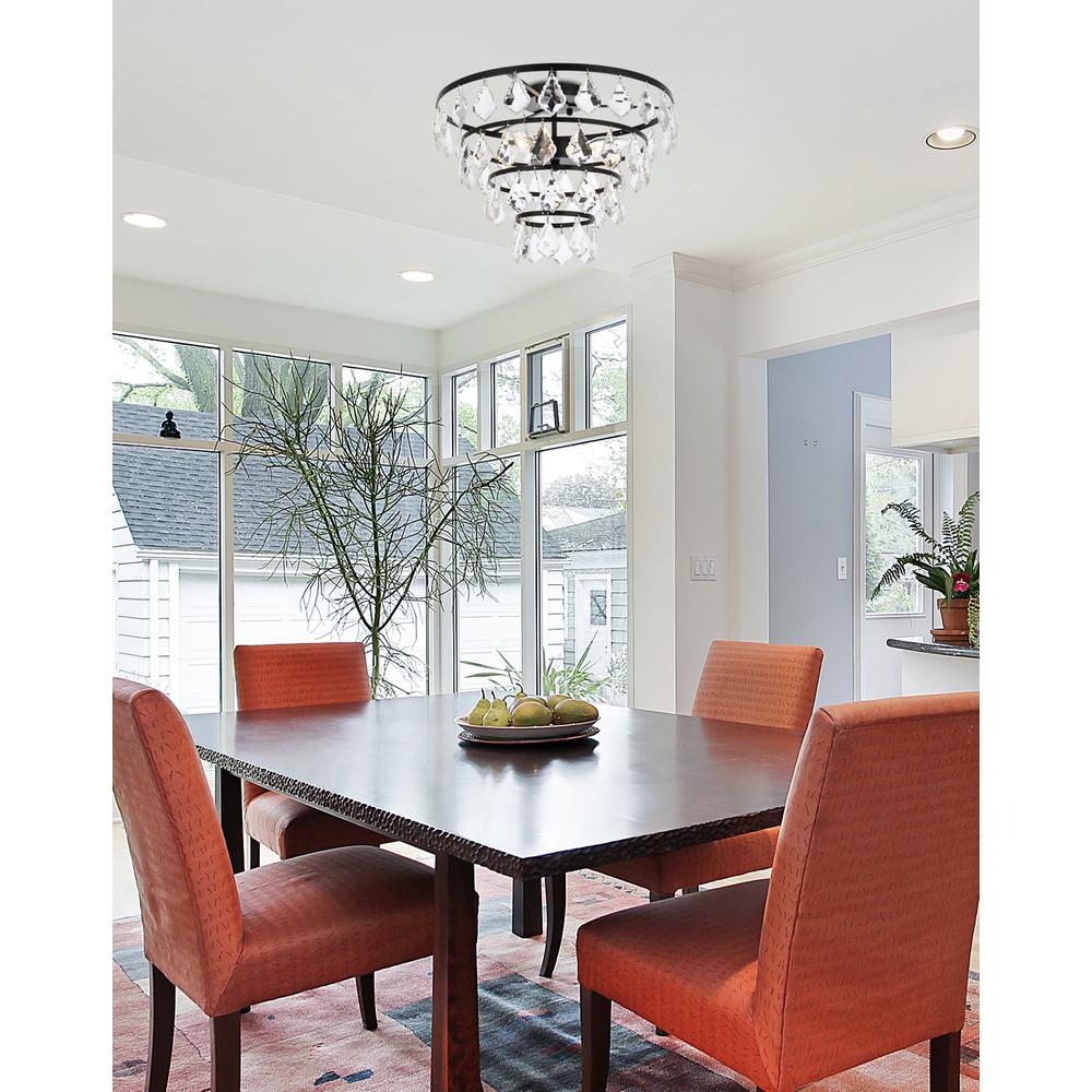Ella 16 inch flush mount in black. Picture 8