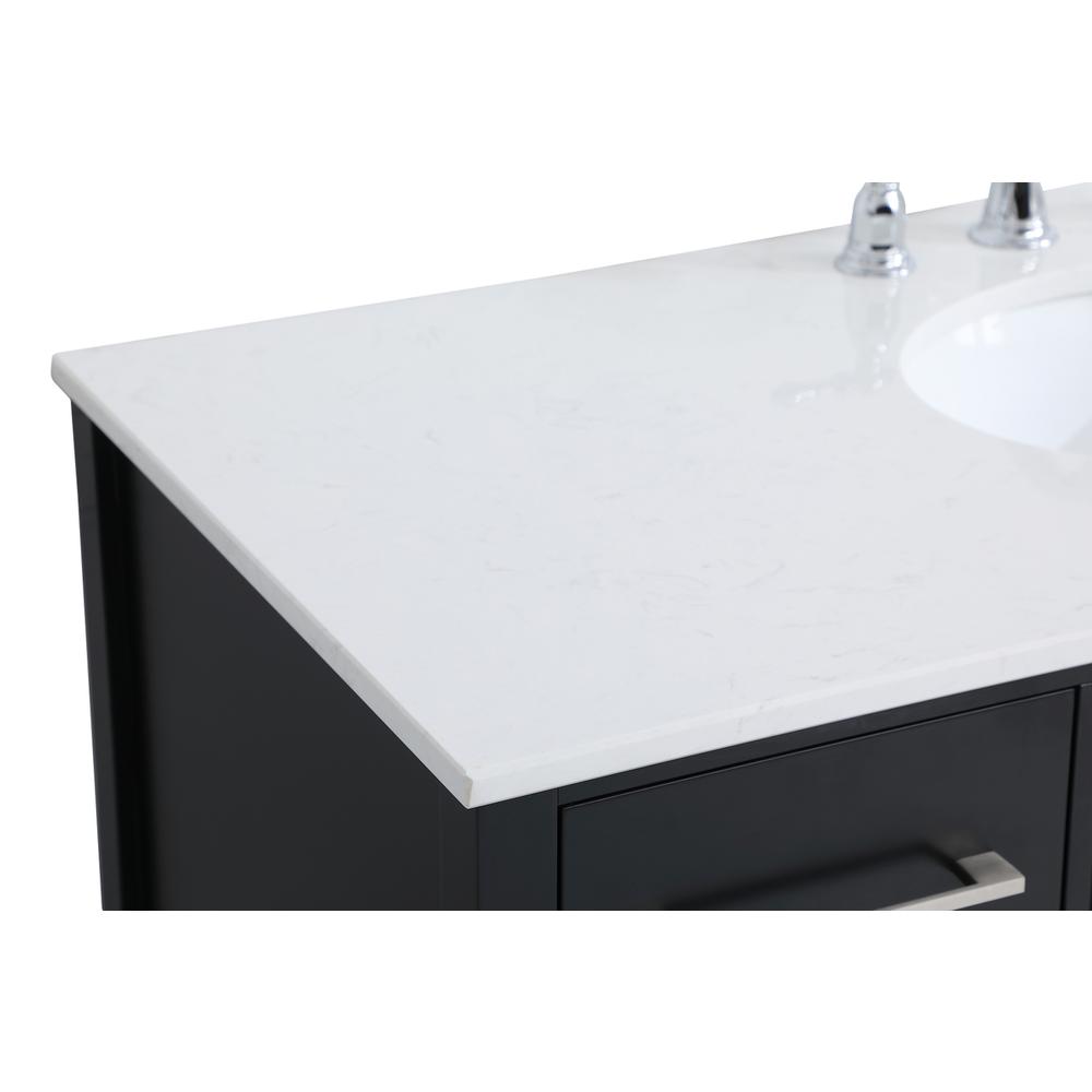 48 inch Single Bathroom Vanity in Black. Picture 10