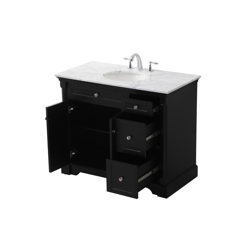 42 inch Single bathroom vanity set in black. Picture 9
