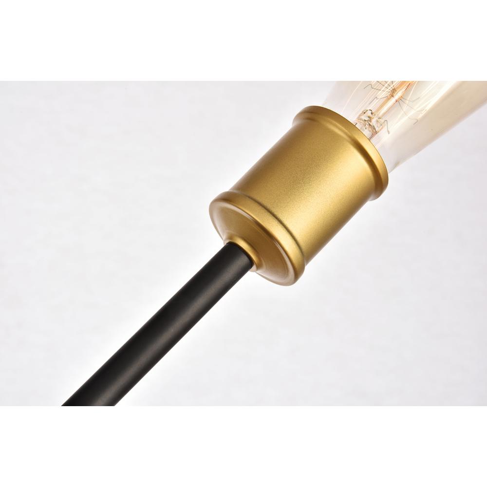 Axel Collection Flushmount D17.1 H16.6 Lt:6 Black and Brass Finish. Picture 5