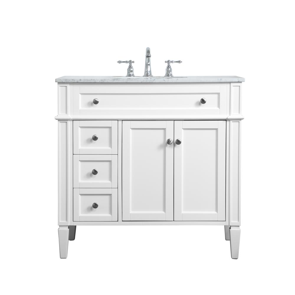 36 inch Single bathroom vanity in White. Picture 1