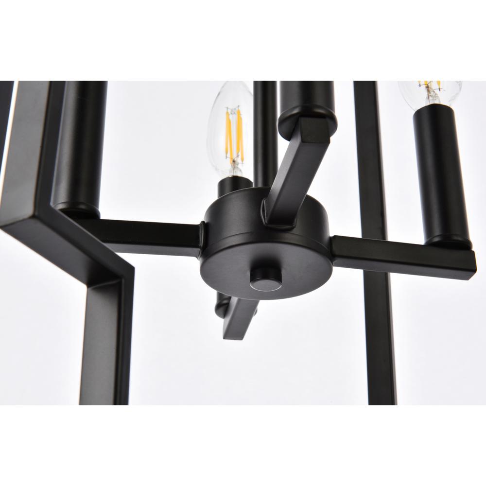 Rosenfeld 4 lights pendant in black. Picture 3