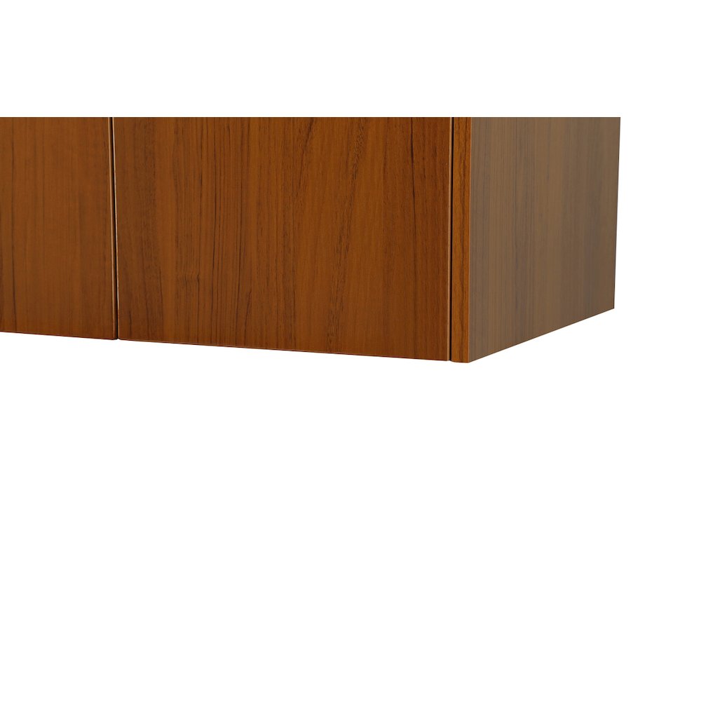 40 Inch Single Bathroom Vanity In Teak With Backsplash. Picture 14