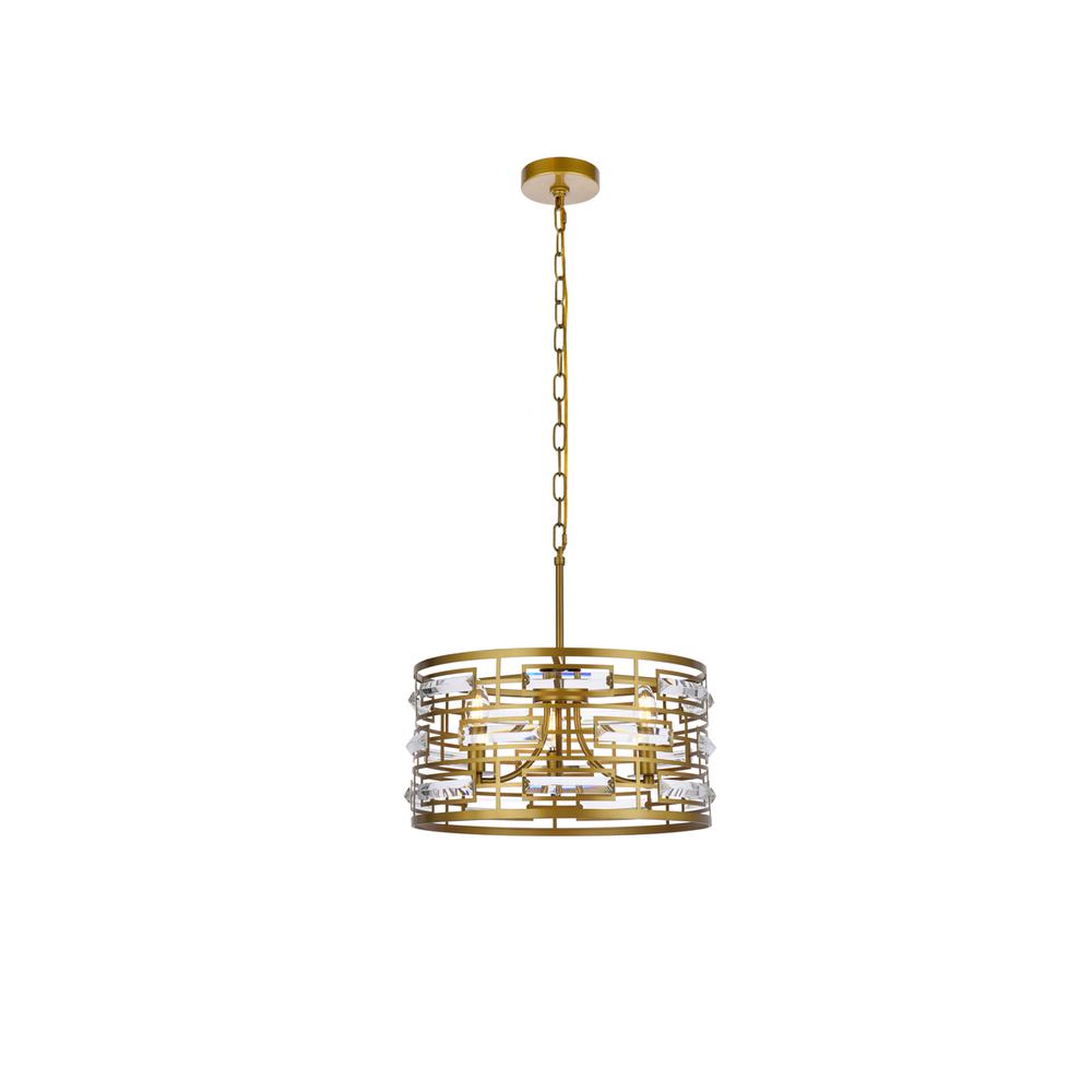 Kennedy 16.5 inch pendant in brass. Picture 1