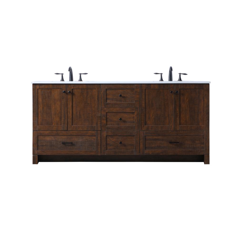 72 Inch Double Bathroom Vanity In Expresso. Picture 1