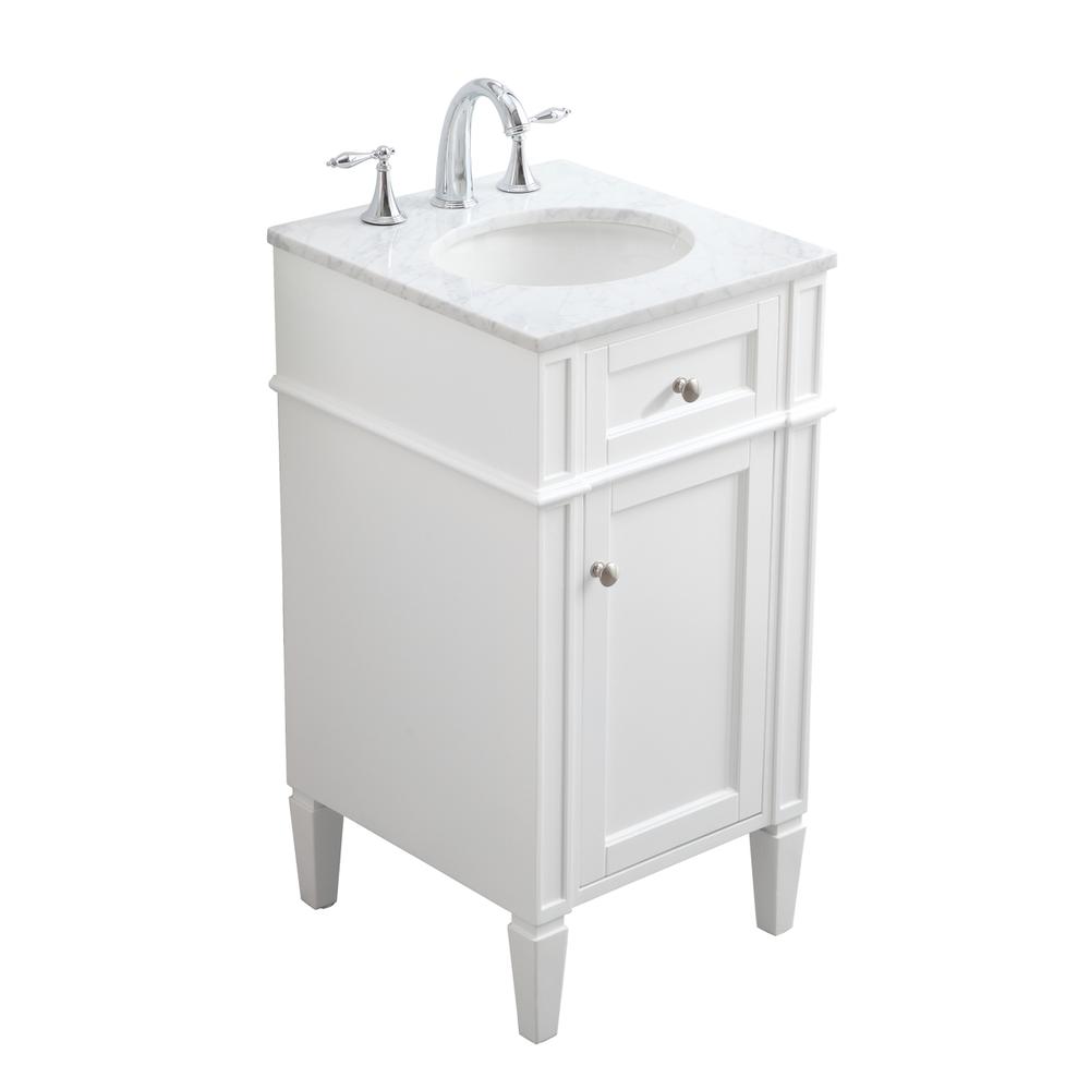 18 in. Single Bathroom Vanity set in white. Picture 13
