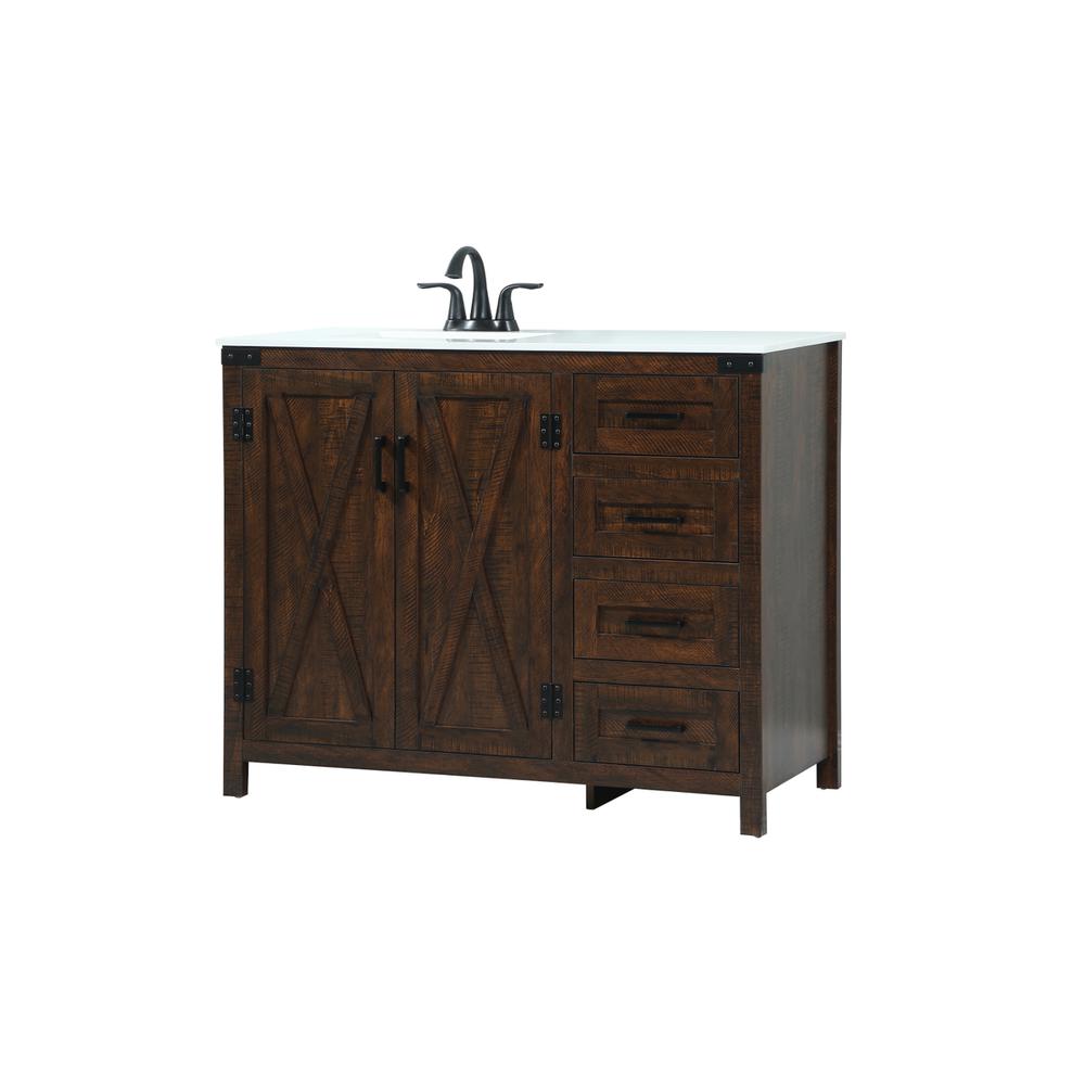 42 inch Single bathroom vanity in expresso. Picture 7