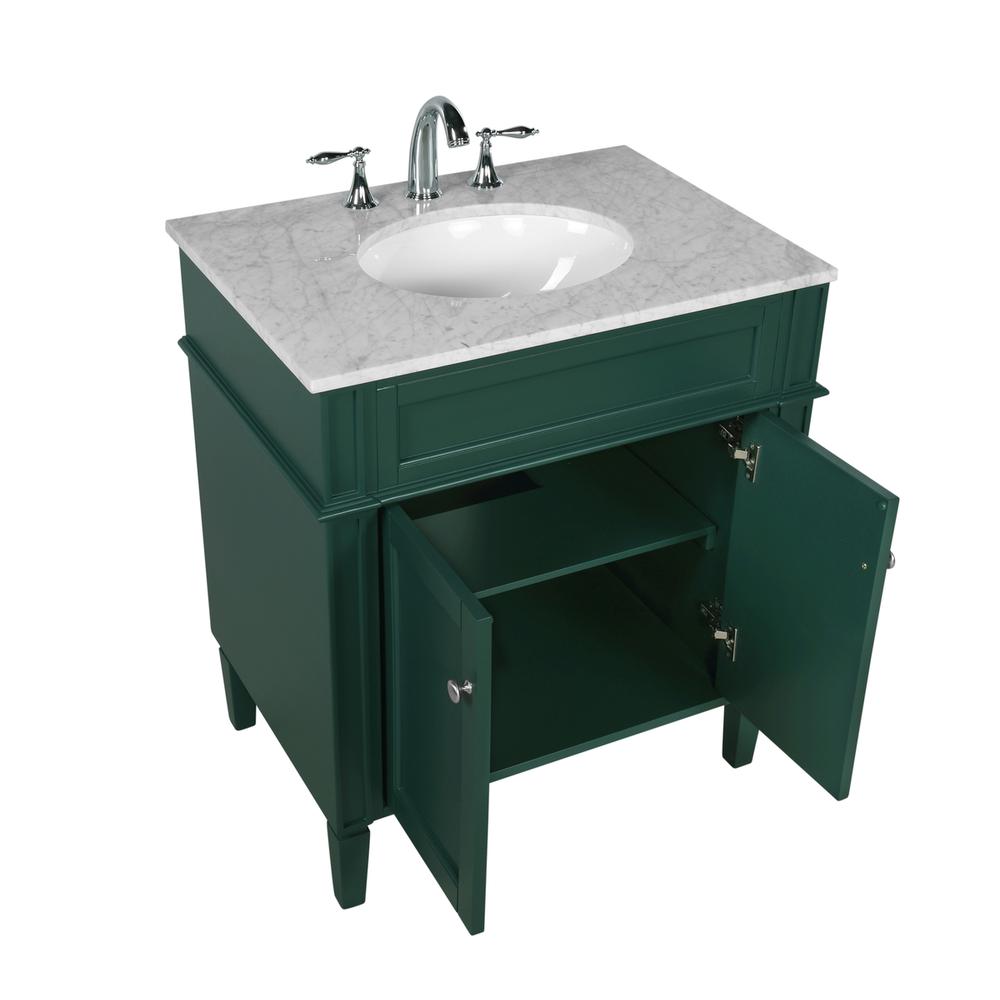 30 inch Single bathroom vanity in green. Picture 9