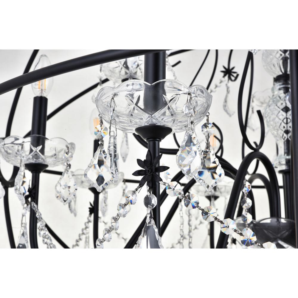 Cordelia 12 Light black Crystal Pendant. Picture 4