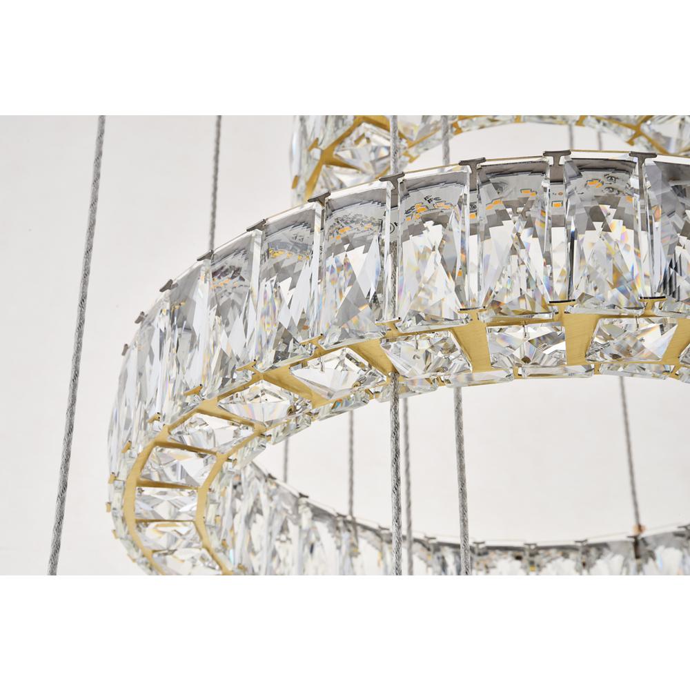 Monroe Integrated LED chip light gold Chandelier Clear Royal Cut Crystal. Picture 4