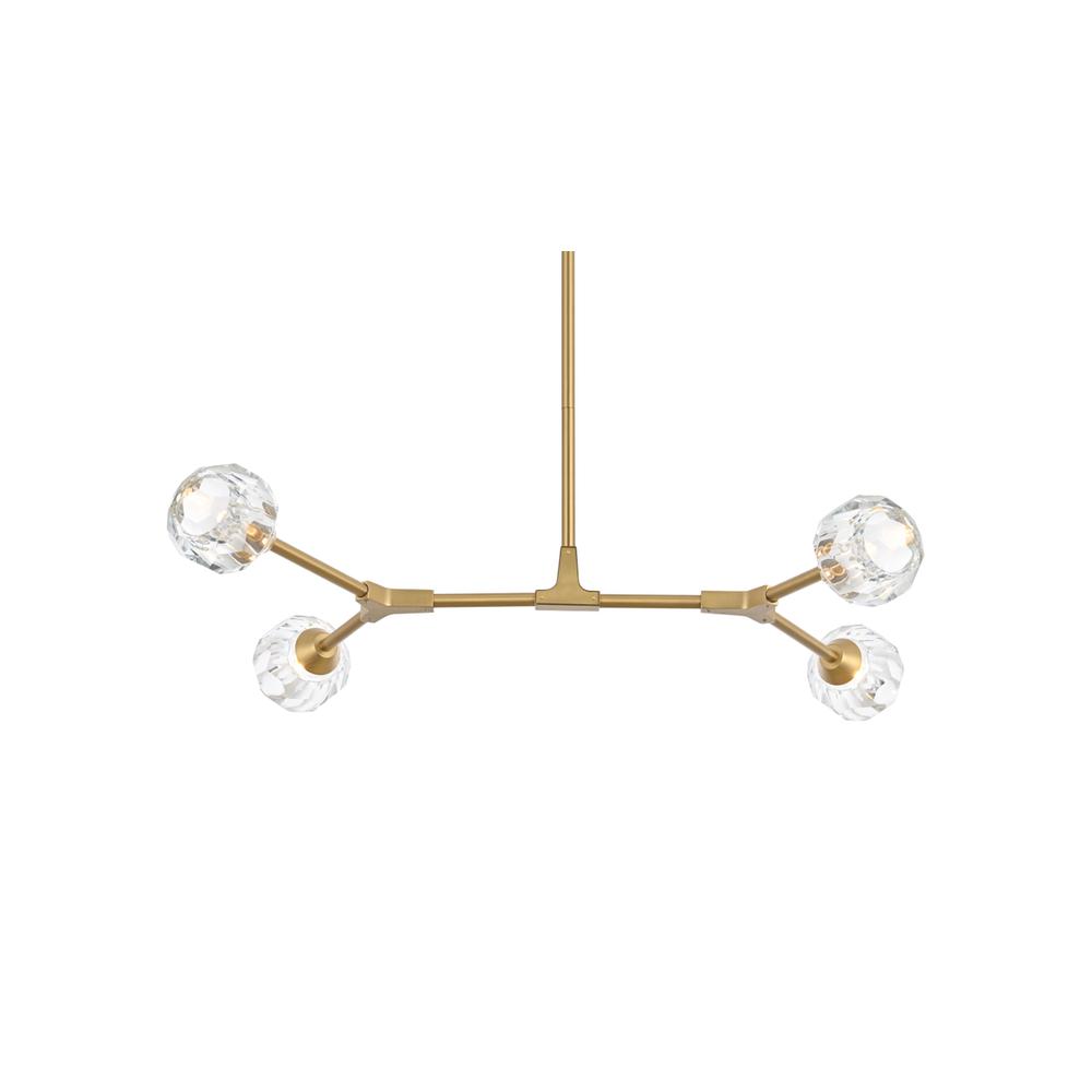 Zayne 4 Light Pendant in Gold. Picture 2