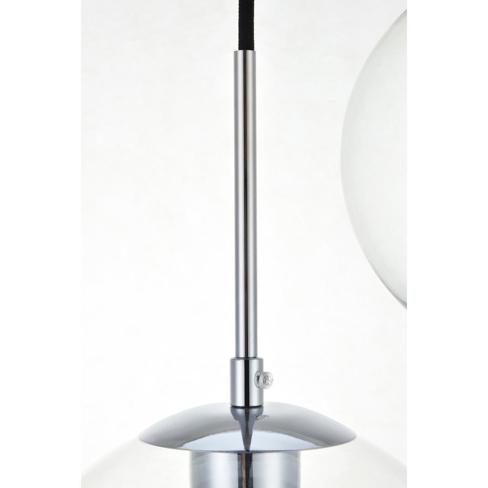 Baxter 5 Lights Chrome Pendant With Clear Glass. Picture 4