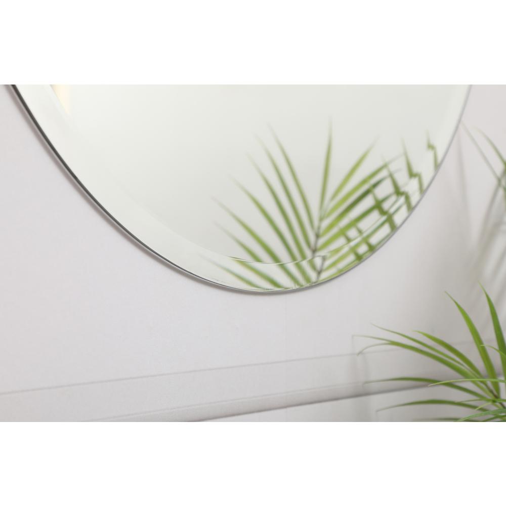 Gracin Round Mirror 24 inch in Clear. Picture 4