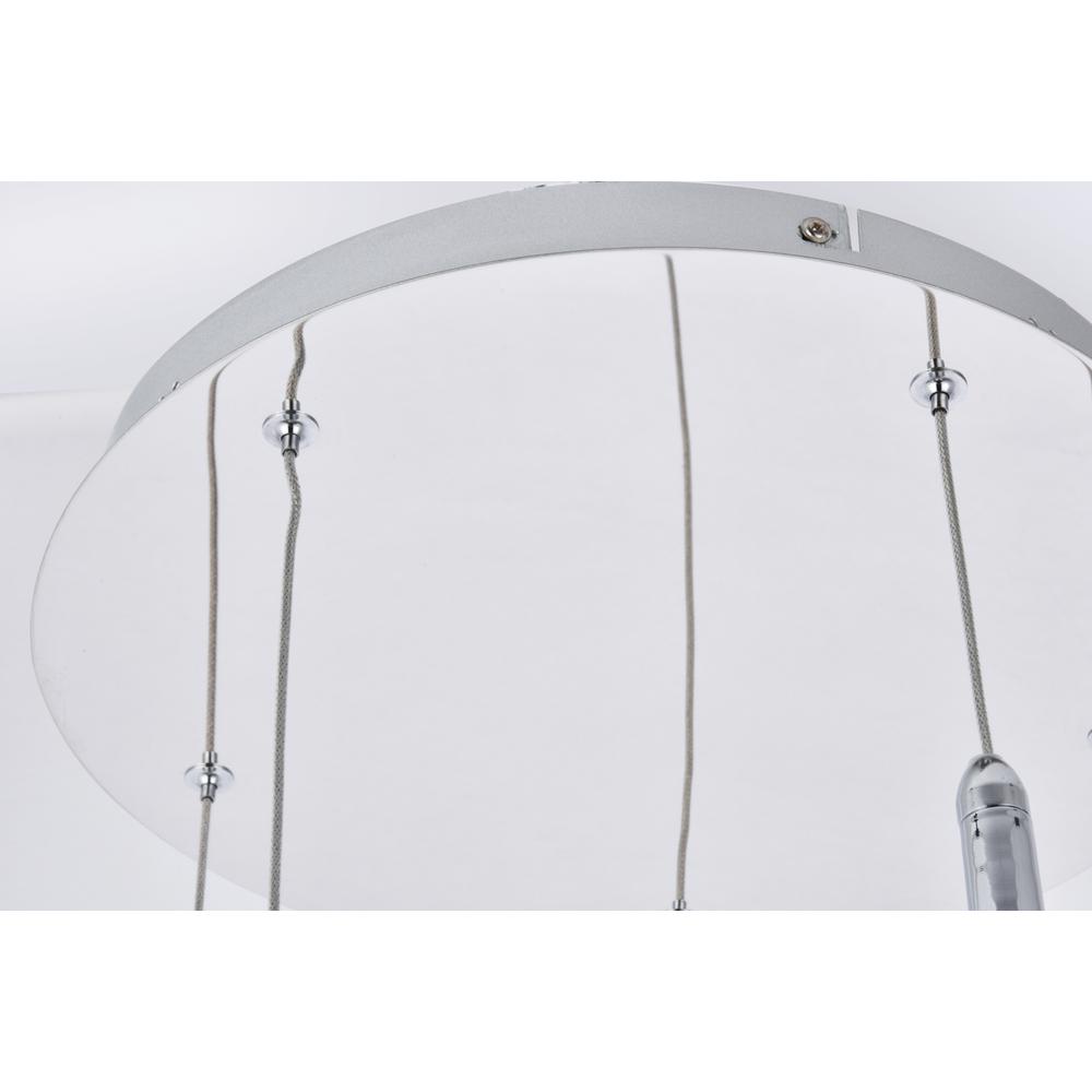 Amherst Collection LED 5-light chandelier 15in x 9in chrome finish. Picture 5