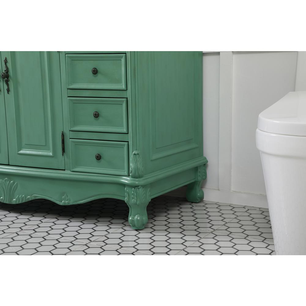48 inch Single Bathroom vanity in vintage mint. Picture 6
