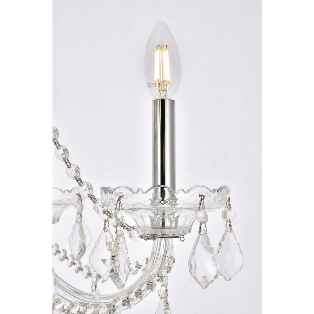 Verona 6 light Chrome Chandelier Clear Royal Cut Crystal. Picture 4