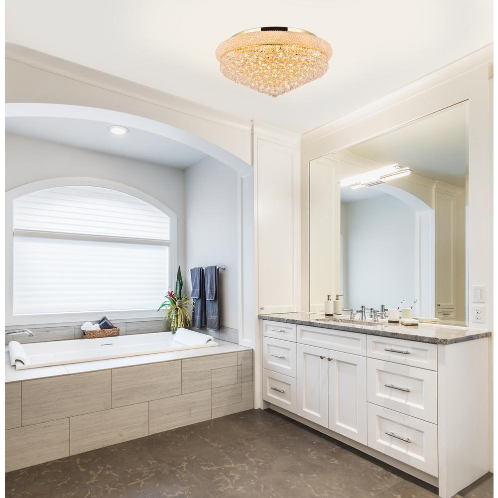 Primo 15 light Gold Flush Mount Clear Royal Cut Crystal. Picture 9