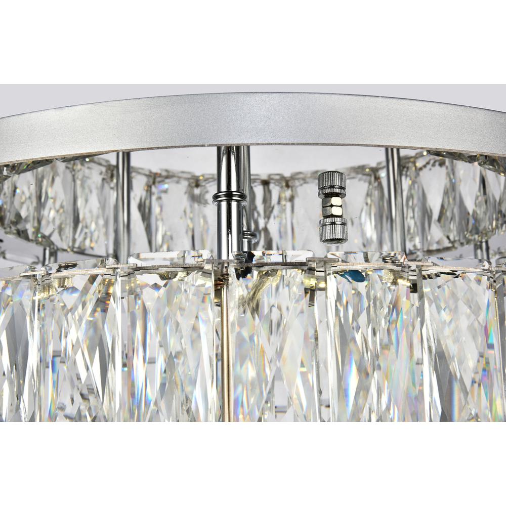 Monroe LED light Chrome Flush Mount Clear Royal Cut Crystal. Picture 6