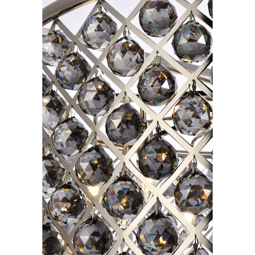Madison 10 light polished Nickel Chandelier Silver Shade. Picture 5