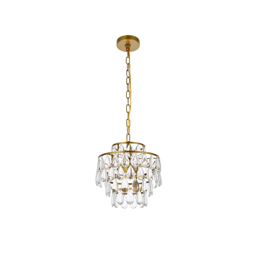 Mila 12 inch pendant in brass. Picture 6