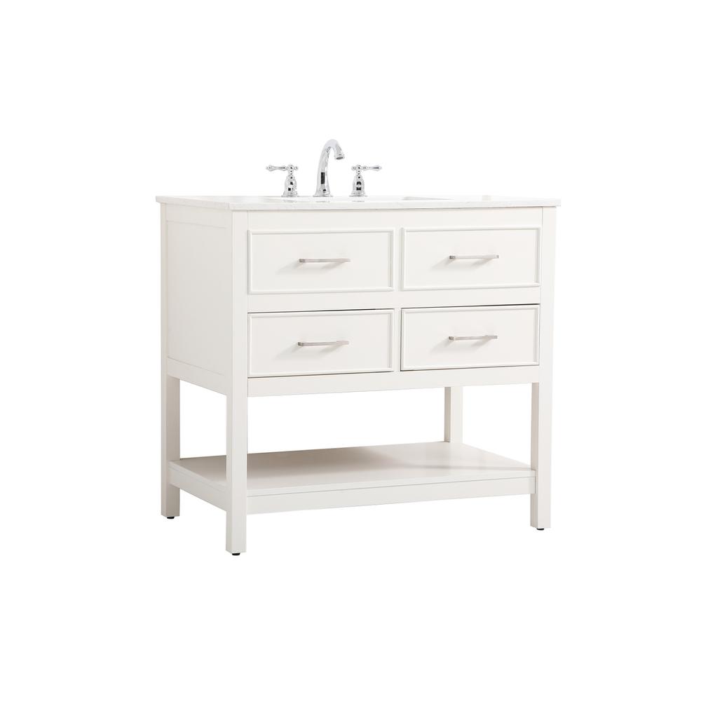 36 inch Single bathroom vanity in white. Picture 7