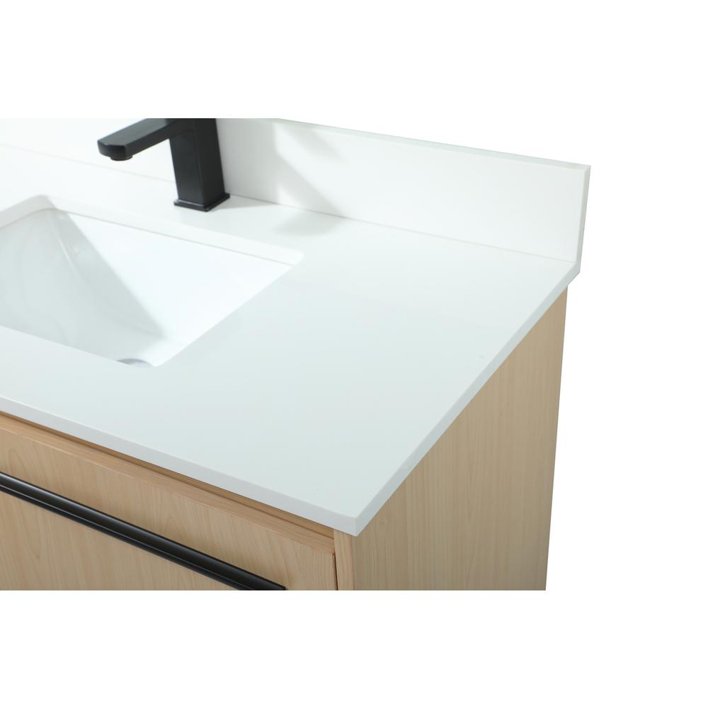 36 inch Single bathroom vanity in maple with backsplash. Picture 11