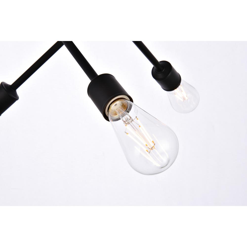 Axel 6 lights black flushmount. Picture 3